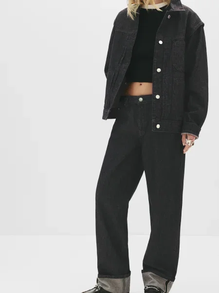 Pull&Bear Kavbojke črna
