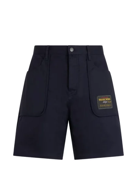 Pantaloni scurți Moschino cu autograf albastru