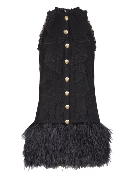 Rochie de dantelă Balmain din dantelă negru