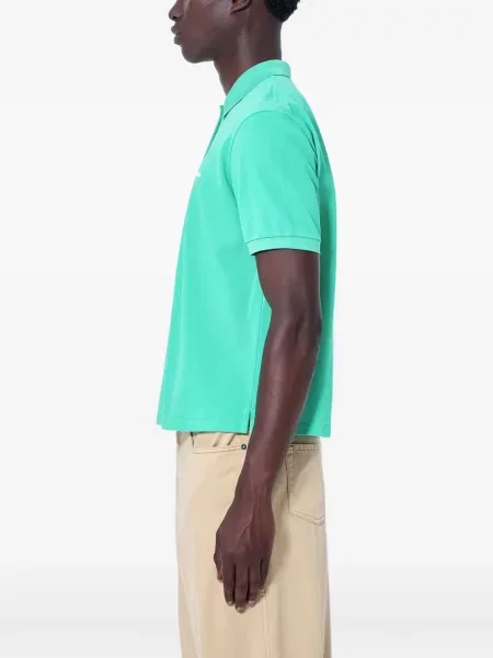 Tricou polo Miu Miu cu broderie verde