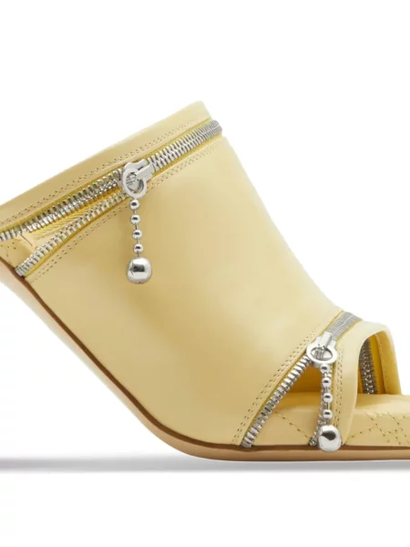 Sandale Burberry din piele galben