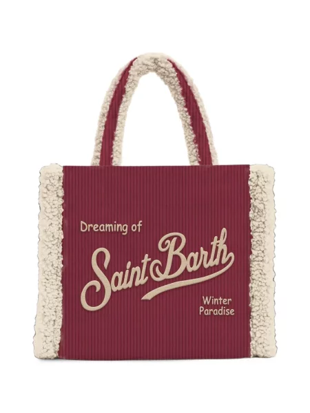 Samt shopper torbica Mc2 Saint Barth crvena