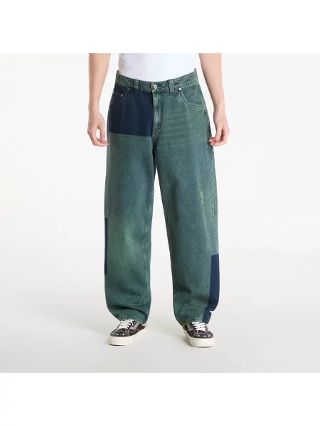 Kalhoty Dime s oděrkami zelené