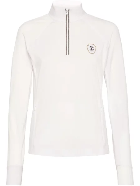 Top Brunello Cucinelli din jerseu alb