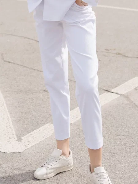 Штани повсякденні LadyLike текстиль білий