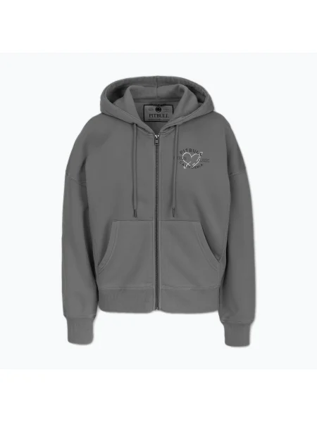 Tricou cu glugă și Manzanita Heart pentru femei Pitbull spălat gri