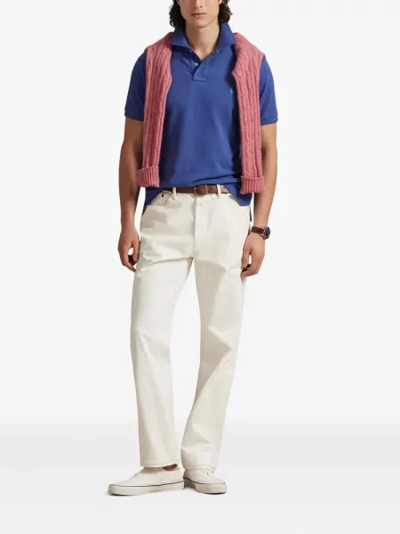 Șapcă Polo Ralph Lauren cu broderie din țesătură twill în carouri albastru