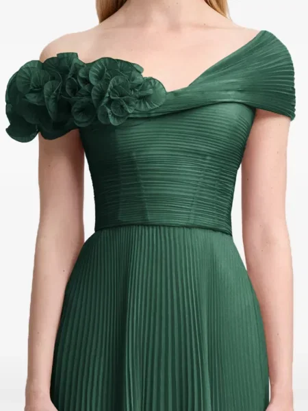 Rochie Gemy Maalouf cu model floral verde