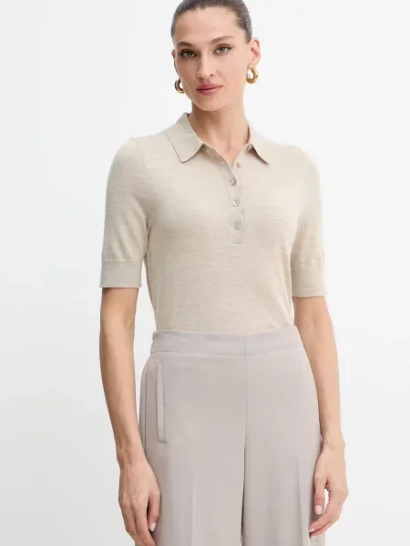 Volneni polo BOSS bež