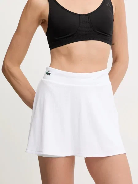 Lacoste fustă mini evazați alb