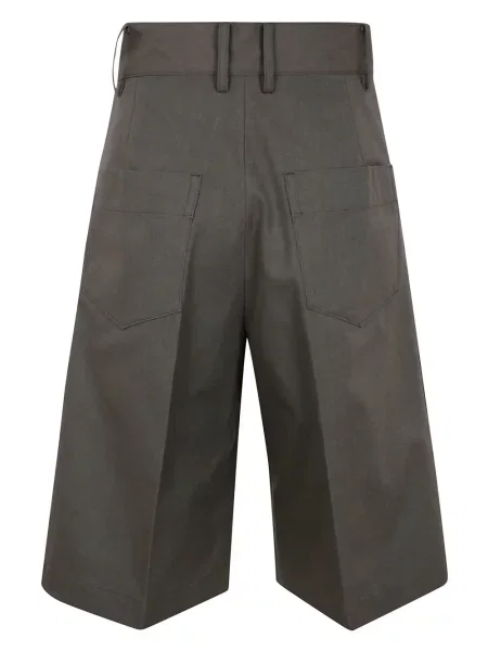 Pantaloni scurți Yohji Yamamoto plisate verde