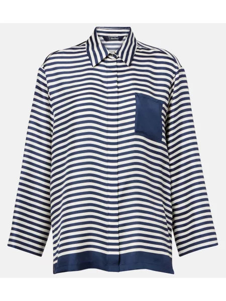 Cămașă 's Max Mara de mătase cu dungi bej