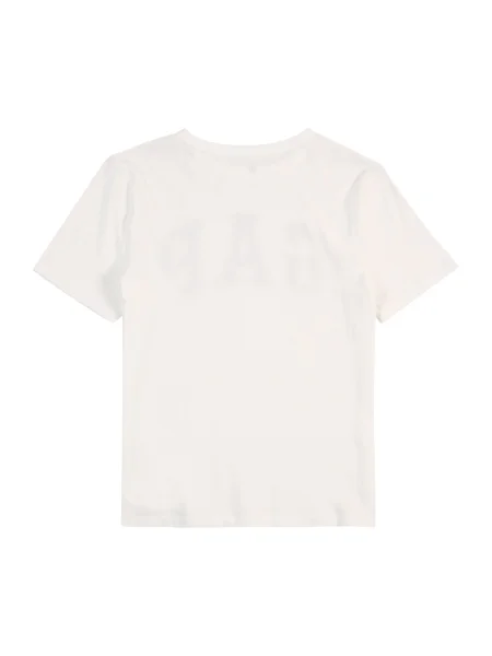 GAP Tricou gri / negru / lână alb