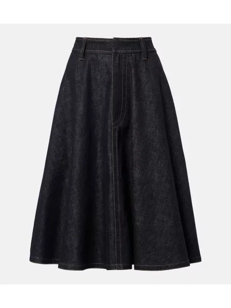 Fustă din denim Brunello Cucinelli albastru