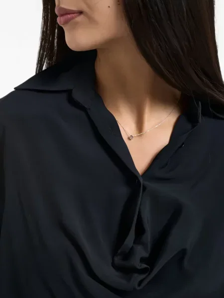 Lung cămașă Semicouture drapată negru