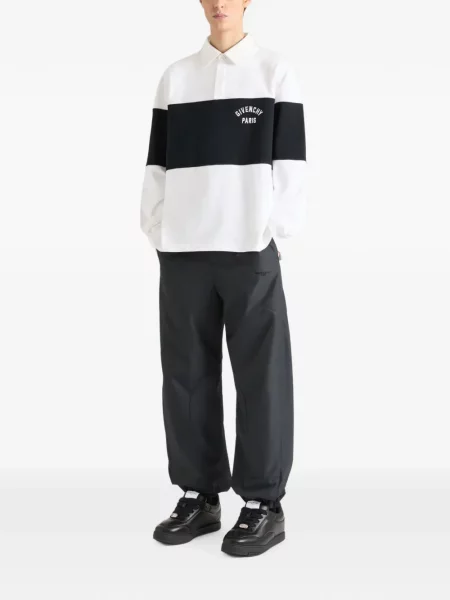 Tricou polo Givenchy cu broderie alb