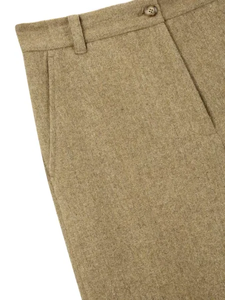 Pantaloni Studio Tomboy cu model herringbone din țesătură twill