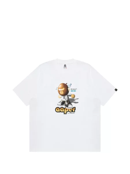 Tricou Aape By A Bathing Ape cu imagine alb