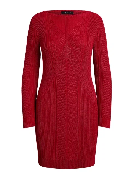 LAUREN RALPH LAUREN Rochie tricotată roșu