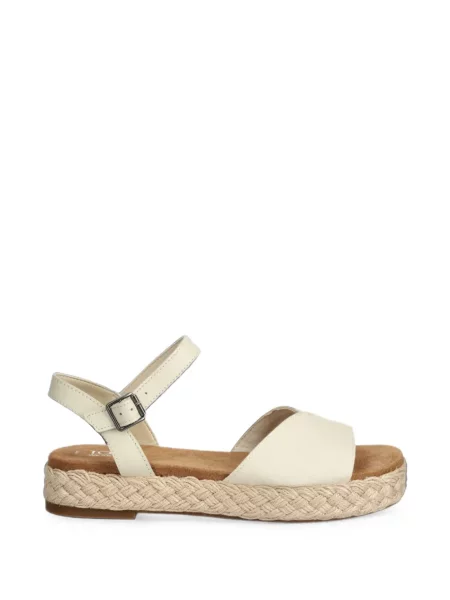 Espadrile Toms cu platformă cu cataramă alb