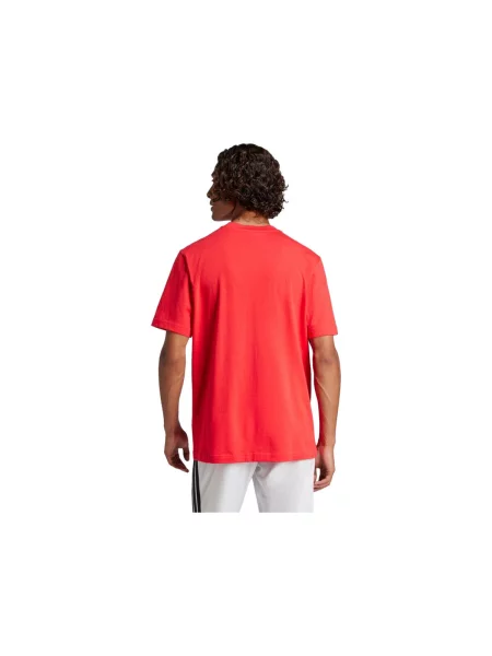 Tricou Adidas din jerseu cu autograf roșu