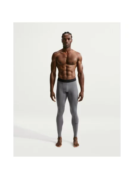 Długie legginsy Nike Pro Dri-FIT szary ciemny S czarny