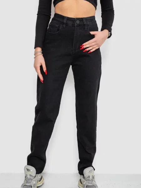 Джинси мом Ager бавовна/поліестер чорний