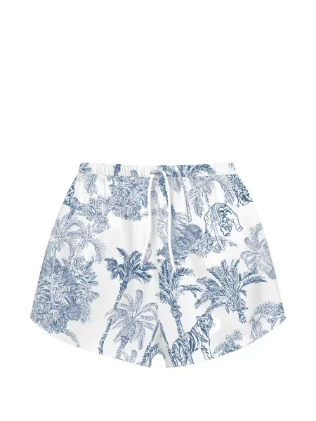 Pantaloni scurți Mc2 Saint Barth cu imagine cu dungi de tigru cu cordon alb
