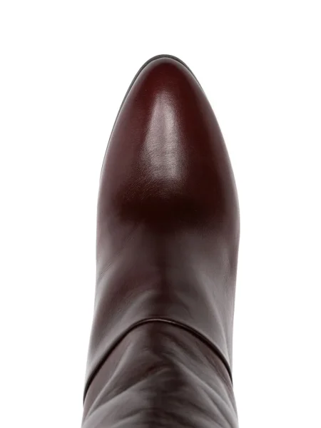 Botine Chloé din piele roșu