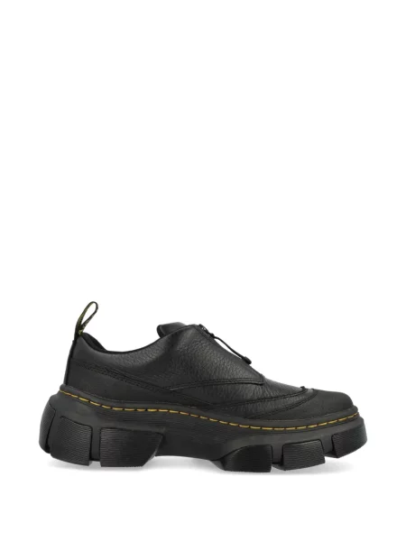 Кожени маратонки Dr. Martens на платформе черно