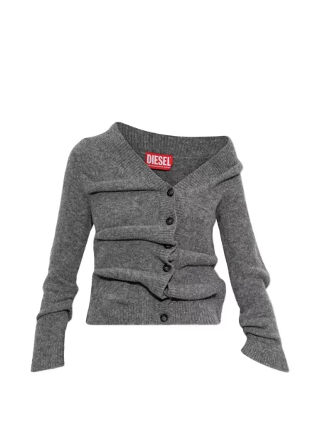 Decupat cardigan Diesel tricotate gri