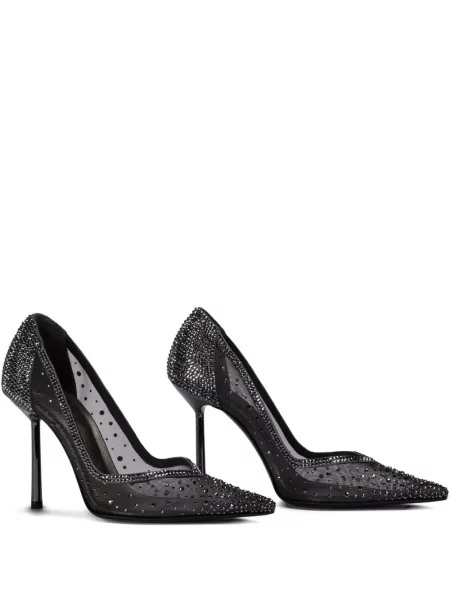 Pantofi cu toc Le Silla plasă de cristal gri