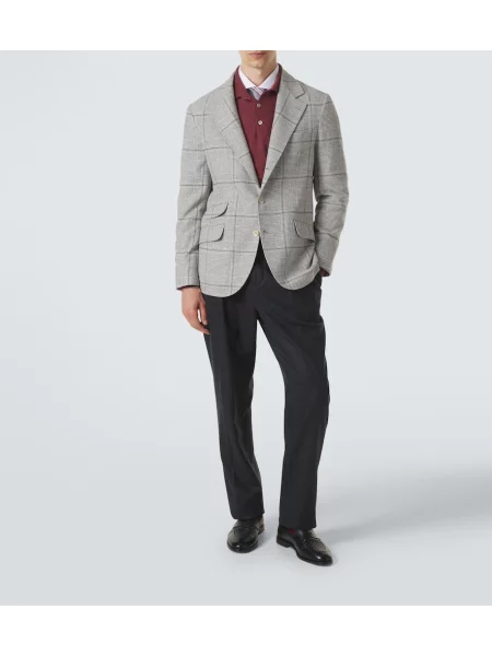 Pantaloni Brunello Cucinelli de lână gri