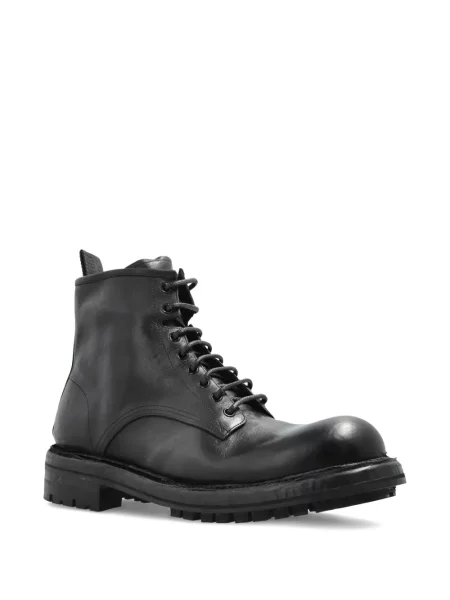 Botine Dolce & Gabbana cu șireturi din piele negru