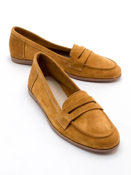 Mocasini Luvishoes din piele de căprioară maro