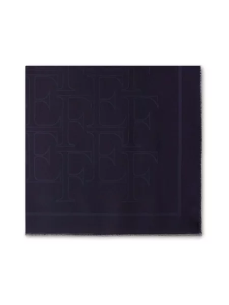Szal Elisabetta Franchi z logo niebieska