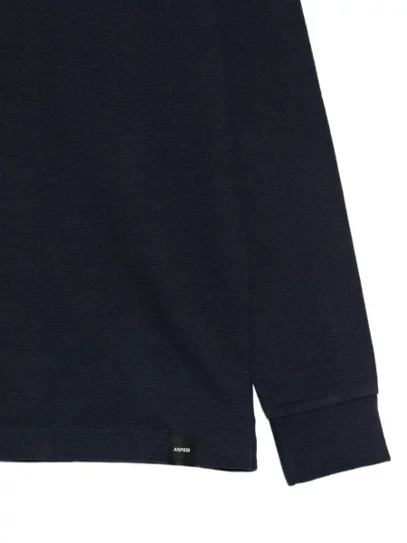 Lung tricou polo Aspesi albastru