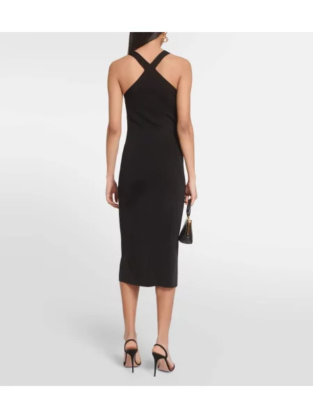 Rochie midi Nili Lotan din jerseu până la genunchi de costum negru