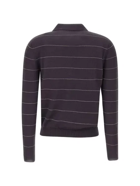 Tricou polo Eleventy de lână gri