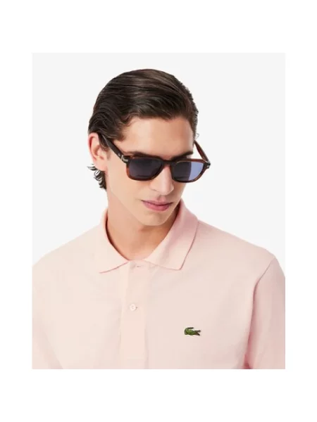 Koszulka polo Lacoste z krótkim rękawem różowa
