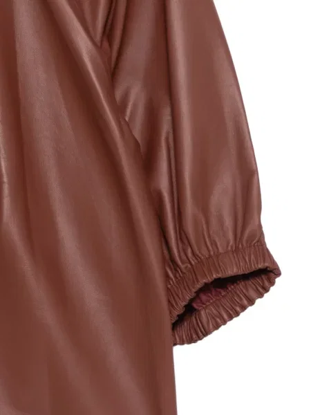 Top Yves Salomon din piele maro