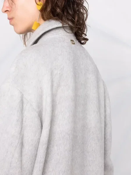 Płaszcz Twinset gradientowy dwurzędowy szary