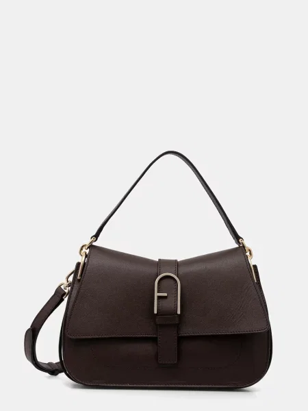 Furla torebka skórzana brązowy