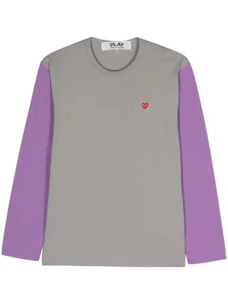 Tricou Comme Des Garcons Play cu motiv cu inimi gri