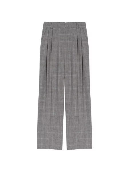 Pantaloni Maje în carouri gri