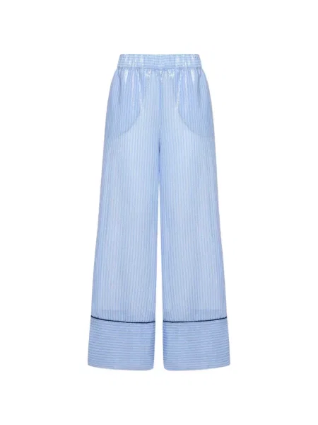 Pantaloni Pierre-louis Mascia cu paiete albastru
