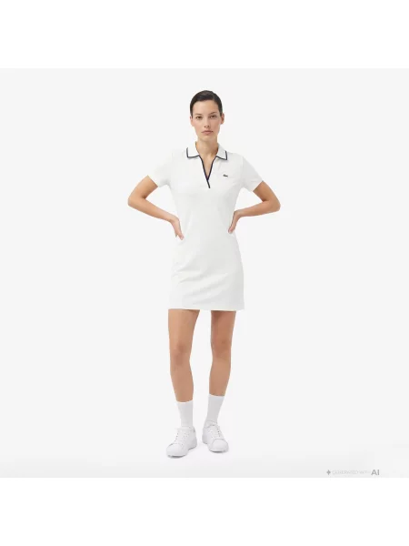 Lacoste сукня Classic Fit біла