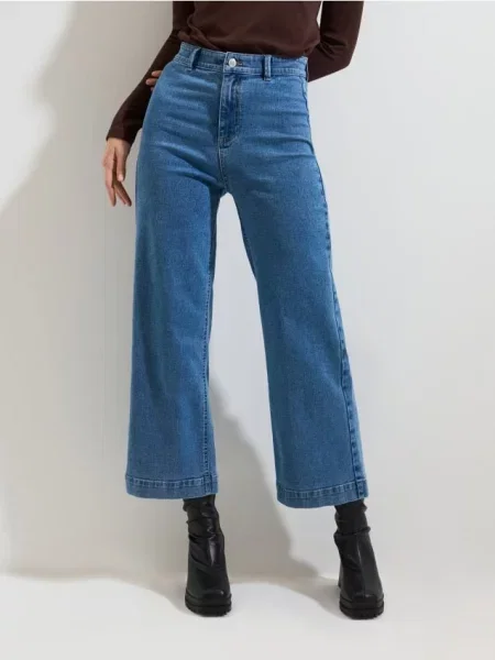 Джинси-кюлоти синій