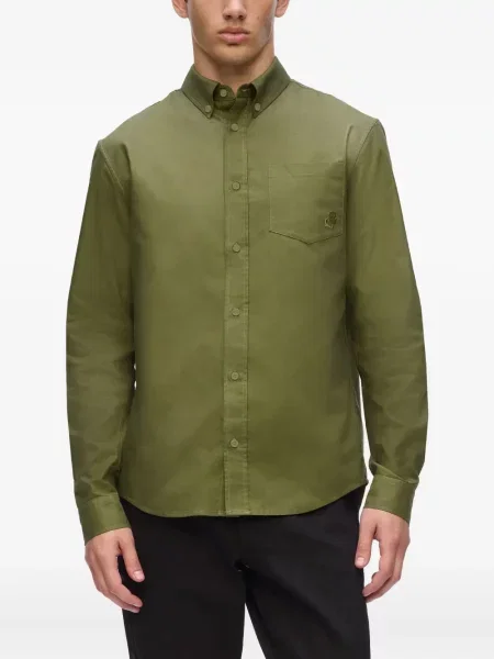 Cămașă Karl Lagerfeld cu broderie verde