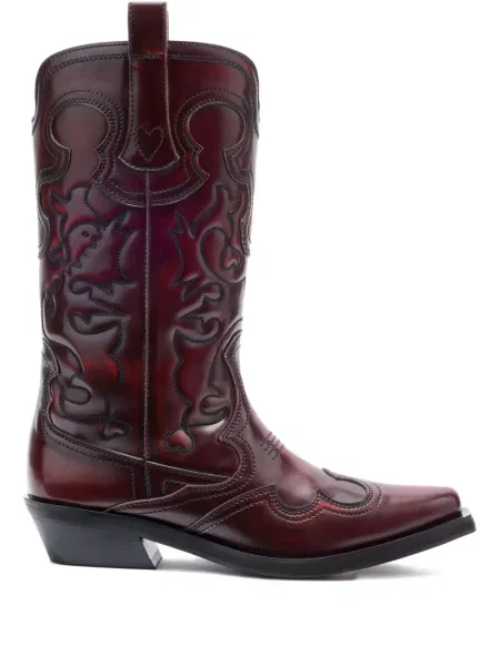 Botine Ganni cu broderie